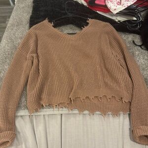 moon and madison medium brown sweater
